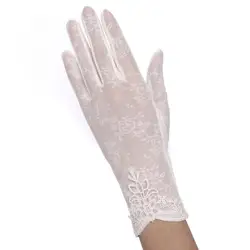 Кружевные перчатки женские зимние перчатки Модные солнцезащитные женские кружевные варежки Guantes Invierno Mujer
