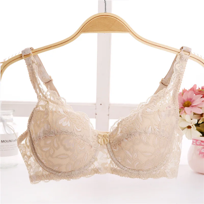 Women Push Up Bra B Cup Women Double Lace Push Up Bras Plus Size Padded Bras for Women Underwire Sexy Bras for Girls Gather