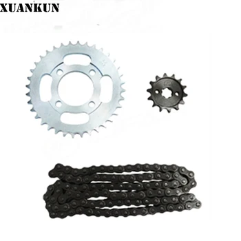 

XUANKUN Motorcycle LF100-5 / LF110-5 Chain Sprocket / Chain Combination