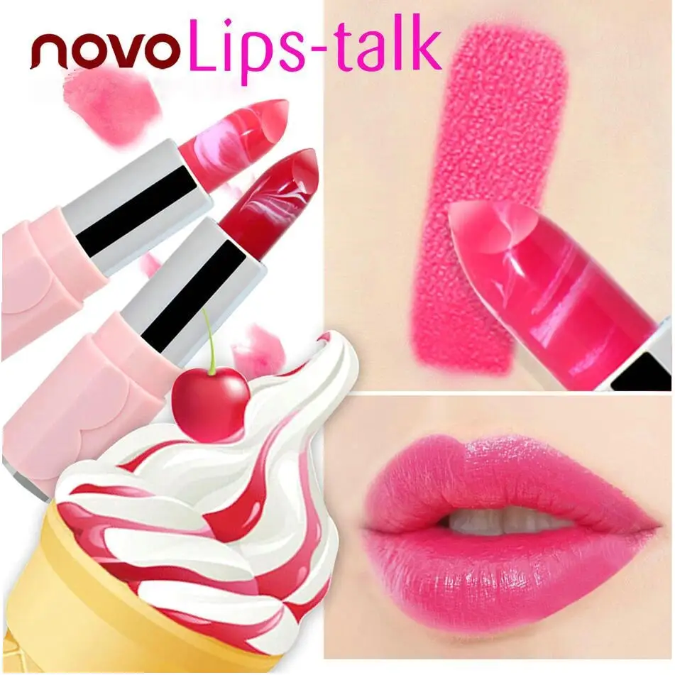 

NOVO Symphony Ice Cream Lipstick Moisturizing And Moisturizing Lasting Color Does Not Stick The Cup Biting Lip Lipstick