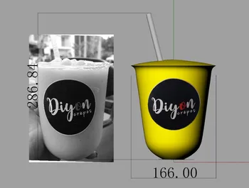 

2.85 m H Giant Advertisement Inflatable milkshake Cup For Promotion