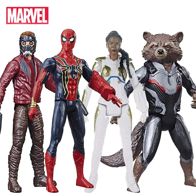 

30cm Marvel Avengers Endgame Guardians of the Galaxy Spiderman Valkyrie Star-Lord Rocket Raccoon Action Figure Toy for Children