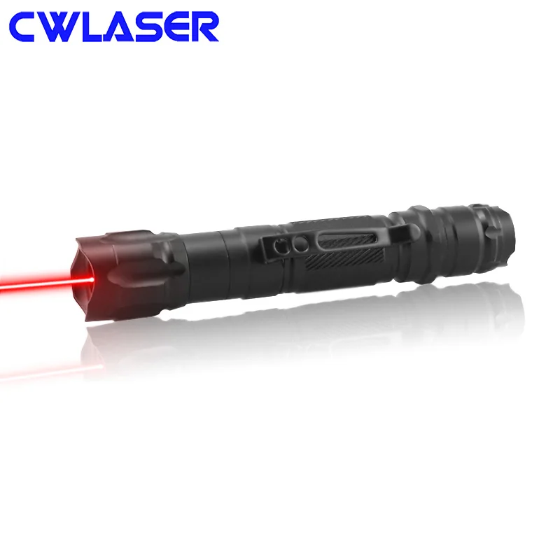 CWLASER 2-в-1 650nm ручной красный лазерный фонарик указка с зажимом и колпачок