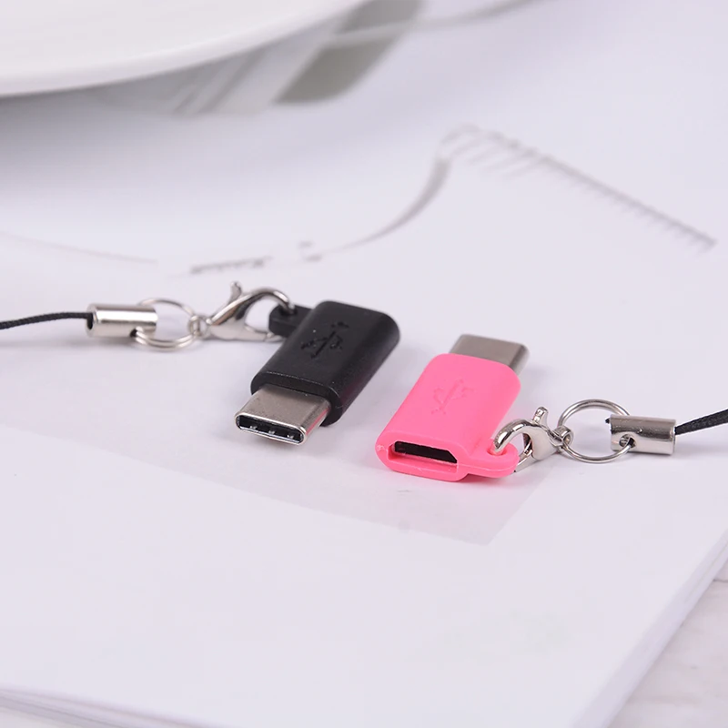 2 шт. Micro USB Женский к type C 3,1 штепсельный кабельный переходник зарядка и синхронизация данных USB конвертер для samsung S8/LG G5 G6