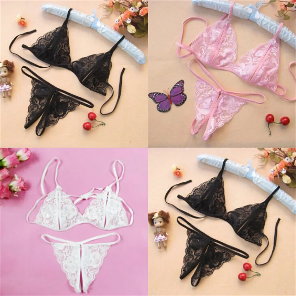 

Women Lingerie Sexy Hot Erotic Underwear Transparent Doll Exotic Apparel Babydoll Lingerie Sexy Bra + T Pants Sexy Costumes