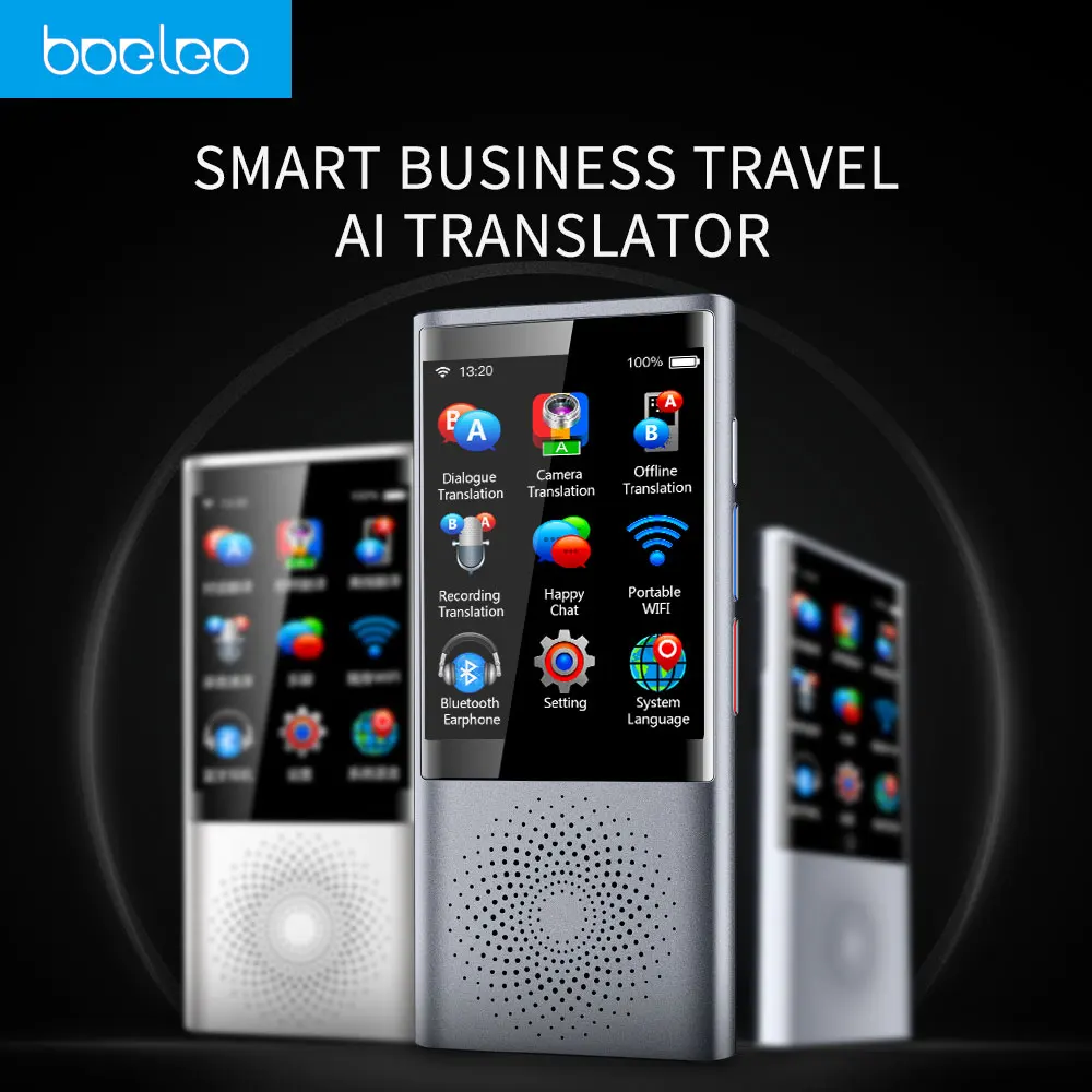 Boeleo W1 переводчик Smart Бизнес путешествия AI машинного перевода BT 4 0 Intelligent перевод 2 8