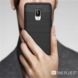 Для One plus 3 чехол для One plus 3 Т углеродного волокна Мягкий ТПУ Тяжелая Ударопрочный силиконовый чехол для Oneplus3 oneplus 3 т задняя крышка