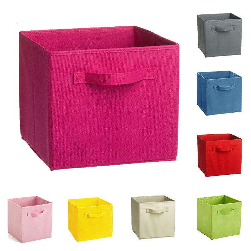 Aliexpress.com : Buy Non Woven Fabric Folding Storage Box Cube Kids Toy ...