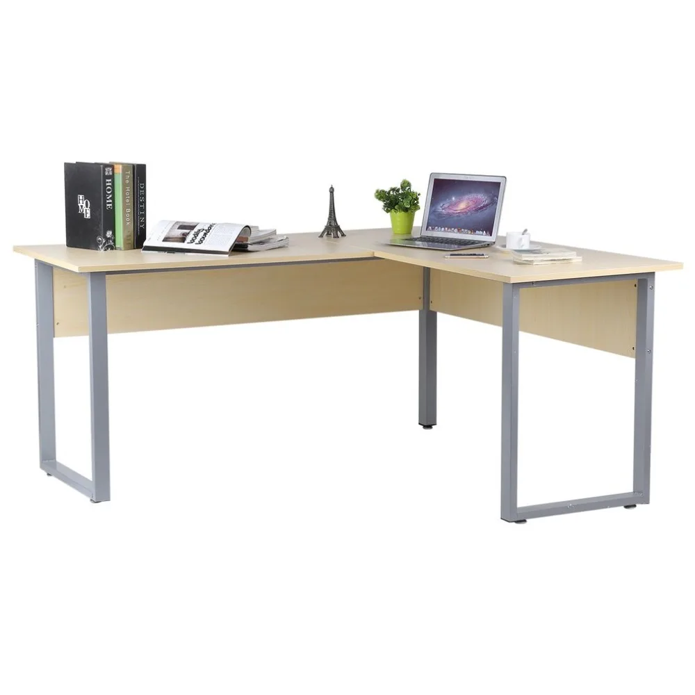 

Multi-Purpose L-Shaped Computer Desk Large Work-Space Area Corner Desk Official Business Computer Table For Home Living Room