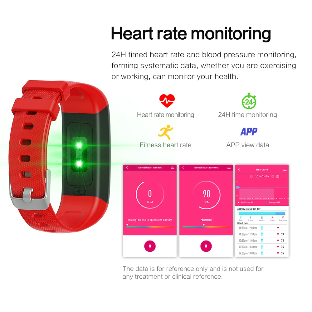 Умный браслет C20 трекер здоровья водонепроницаемый монитор сердечного ритма фитнес браслет для мужчин женщин IOS Android