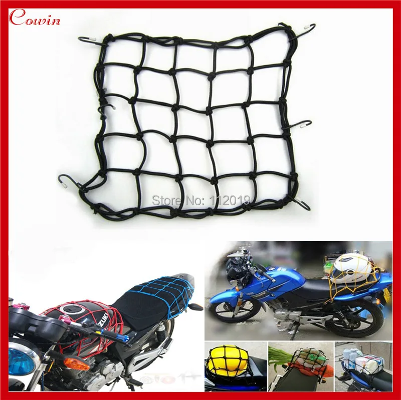 Nouvelle arriv/ée 6 Crochets Moto Tenir r/éservoir de Carburant Maille Filet de Bagages Casque Maille Filet Maille Bungee Maille 5 Couleurs