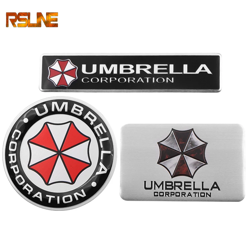 Автомобиль-Стайлинг 3D Resident Evil наклейка с зонтиком алюминиевая эмблема Знак Прохладный багажник автомобиля металлические отличительные