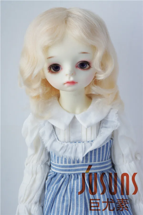 JD044 SD BJD парики из мохера для кукол 1/3 средней длины кудрявая кукла парик Размер 8-9 дюймов волшебный мохер волос для виниловой куклы