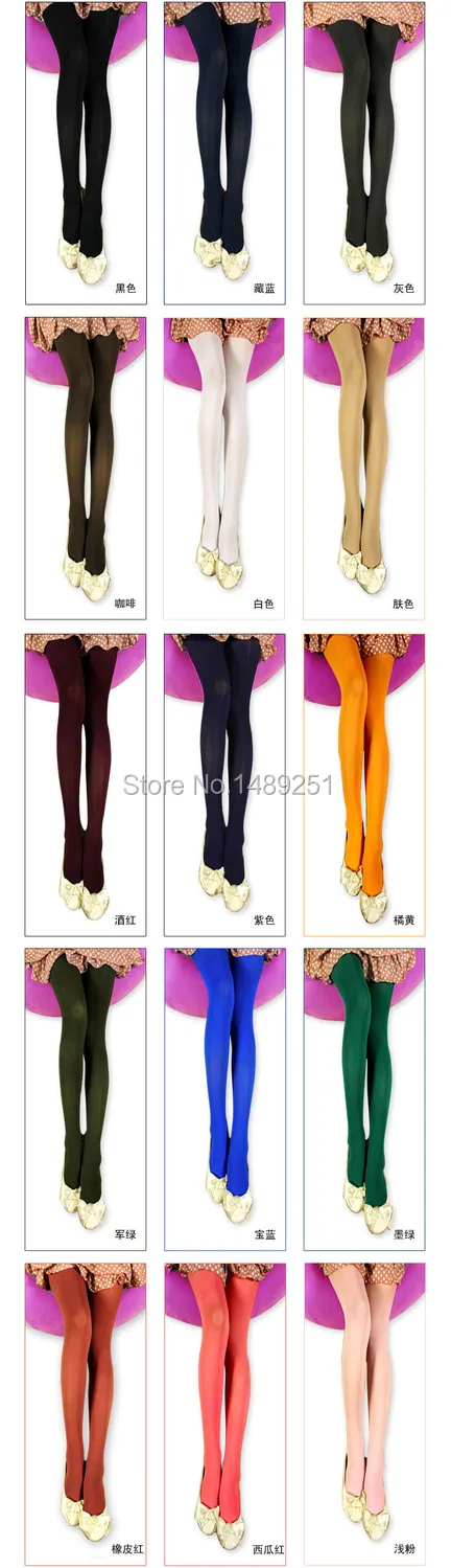 120d Women Tights Velvet Candy Color High Quality Stockings Winter Autumn Fitness Pantyhose Free