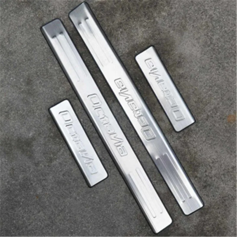 

Car Styling For Skoda Octavia 2007-2014 Stainless Steel Slim Door Sill Scuff Plate Protector Guard Car Sticker
