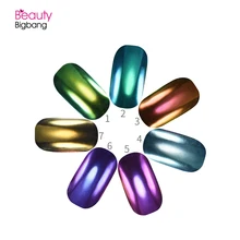 BeautyBigBang 1 коробка 1 г зеркальные Блестки для ногтей Пудра хромированный пигмент для маникюра украшения ногтей Блеск для ногтей