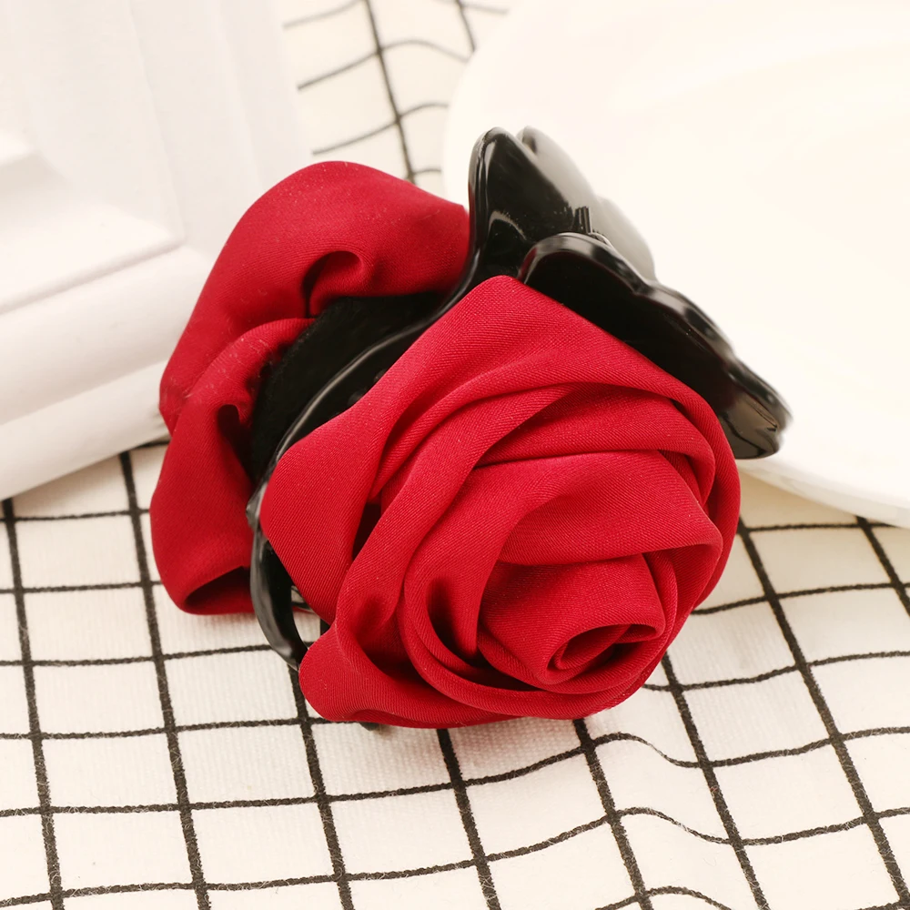 

1PC Hot Fashion Lady Handmade Clip Rose Crab Clamp Hair Claws Clips Hair Accessories For Women Girls Hair Flower Hairpins
