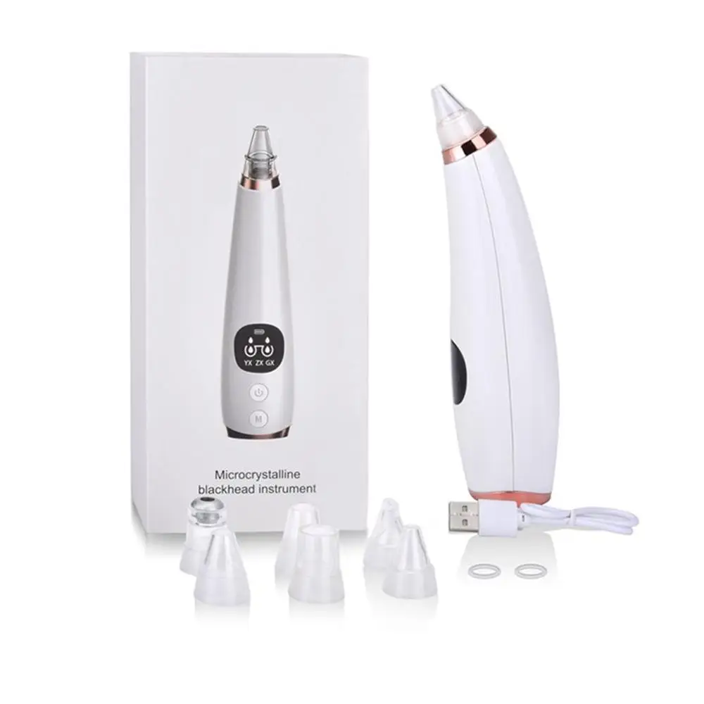 

Household Rechargeable Vacuum Blackhead Remover Facial Vacuum Pore Cleaner Nose Pimple Acne Removal Face Skin Care Device