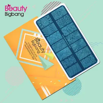 

BEAUTYBIGBANG Nail Stamping Template Geometry Classic Line Zebra Strips Patterns Nail Stamp Polish Image Nail Stamping Plates