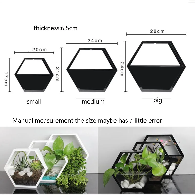 Kaufen Kurze Einfarbig Acryl Wand Vase Hydrokultur Pflanze Halter Blume Topf Hängen Vasen für Wohnkultur Handwerk Bonsai Pflanzer Kunst