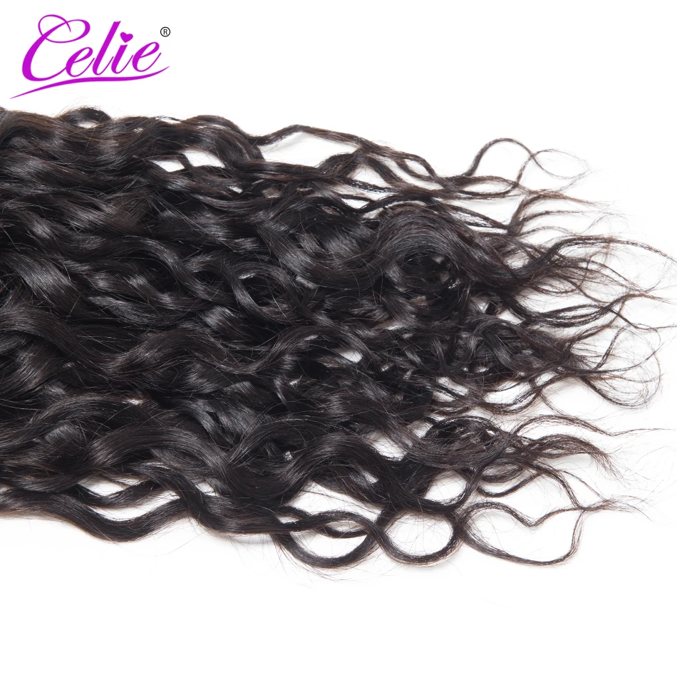 Brazilian Water Wave Bundles 4 Pcs/Lot 100% Remy Human Hair Weave Bundles Natural Black Color