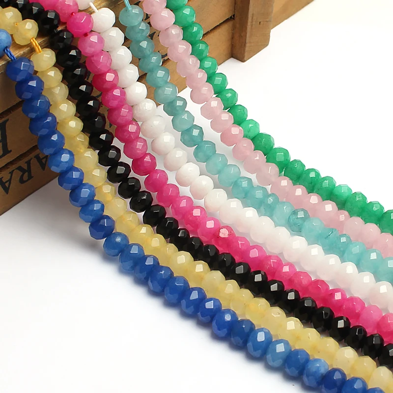 

6mm Rondelle Beads Natural Crystal Stone Beads Loose Beads For Jewelry Making 15inches Faceted Czech Crystal Beads Diy Jewelry