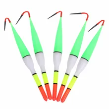 Promotion! 5PCS/PACK 15CM Luminous Float Fishing Cork Plastic Floater LED Light Flashing Buoy Vertical Fishing Floats Soft Tail