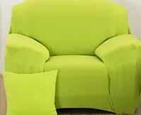 4 сезона все можно использовать твердый спандекс ткань Чехлы для диванов, 1, 2, 3, 4 человек места на диване, пылезащитный легко мыть чехол - Цвет: lime green