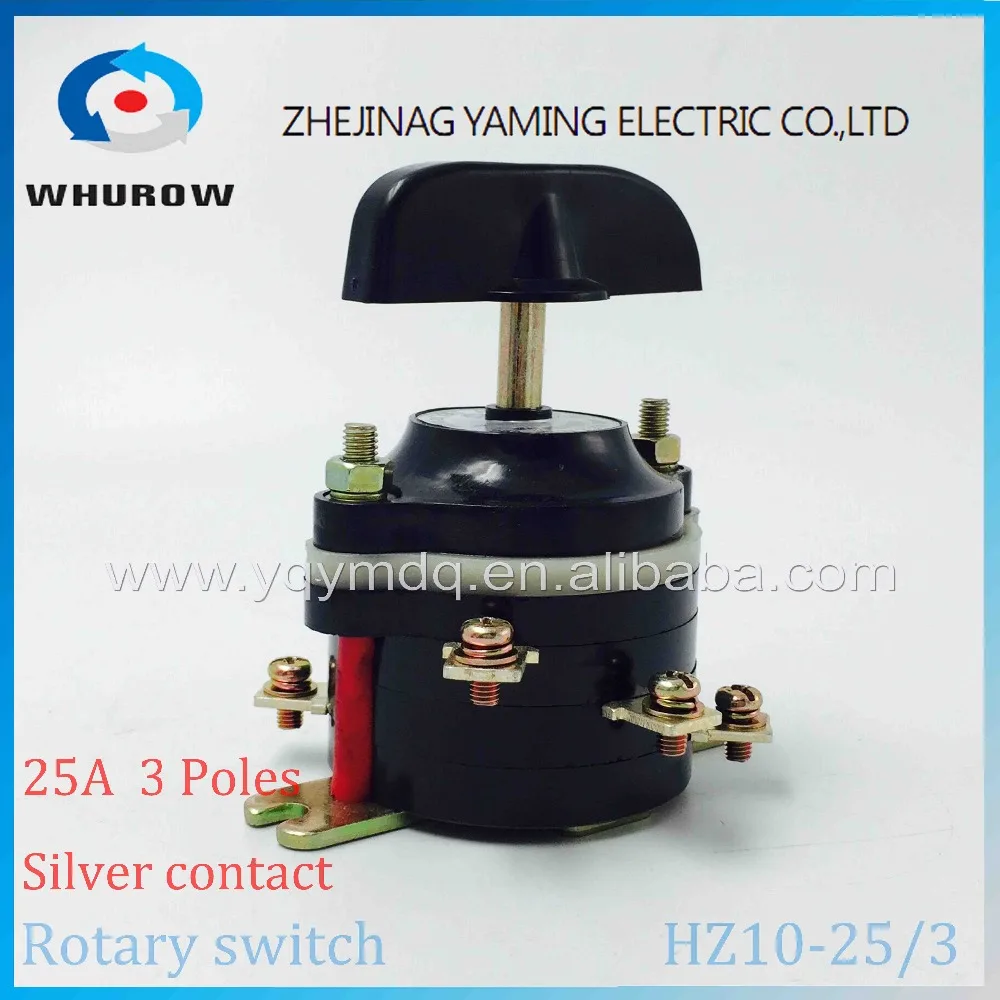 

Rotary switch HZ10-25/3 transfer changeover cam universal switch welding machine 380V 25A 6 pins combined switch