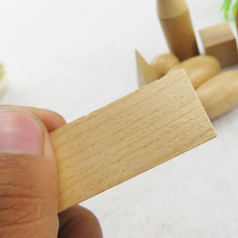 Деревянные Геометрические тела Монтессори когнитивные игрушки 3D формы геометрические блоки кирпичи Обучение Образование Математические Игрушки