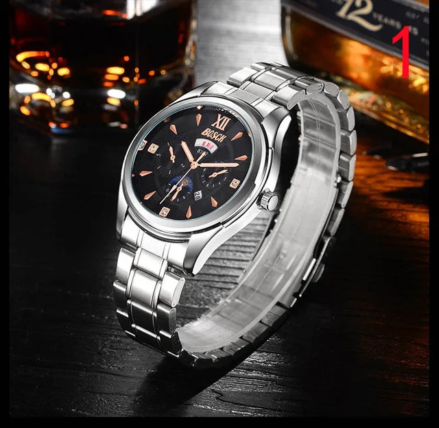 

2019 new imported machine counters authentic waterproof watch men's automatic mechanical watch luminous blank men's watch