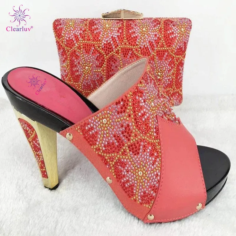 Amarillo Moda coral Negro verde rosado plata rojo Diseño Bolsa Fiesta De Para Vestido Conjuntos oro azul Zapatos Italiano Bolsos wppqIxfzU