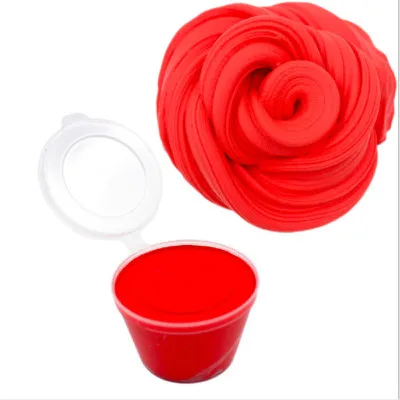 DIY Fluffy Foam Slime Poke Mud Light Soft Cotton Charms Slime Fruit Cloud Craft Anti-stress Kids Toys Soft Mud Modeling Clay Toy - Цвет: Red