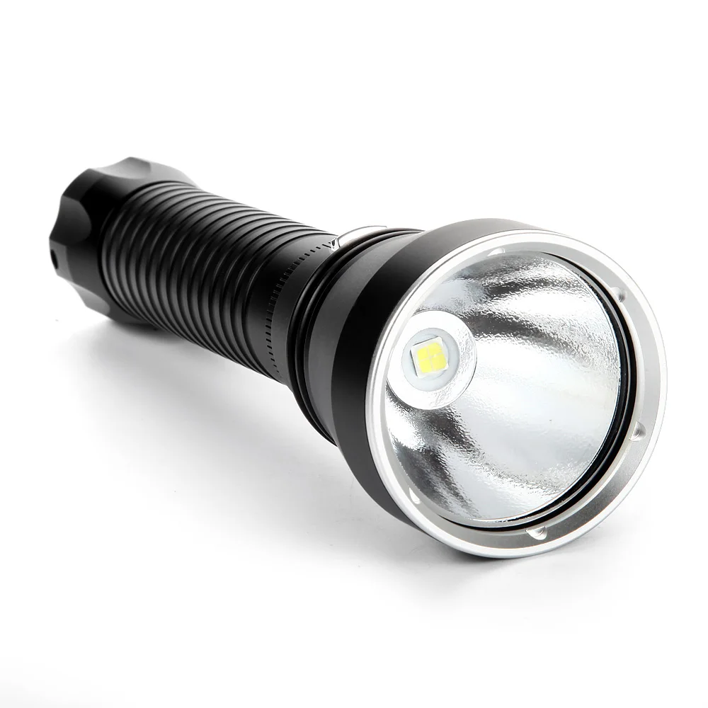 

LED Diving Flashlight XHP70 Waterproof 6000 Lumens High power Underwater lamp & 2x26650 battery + charger