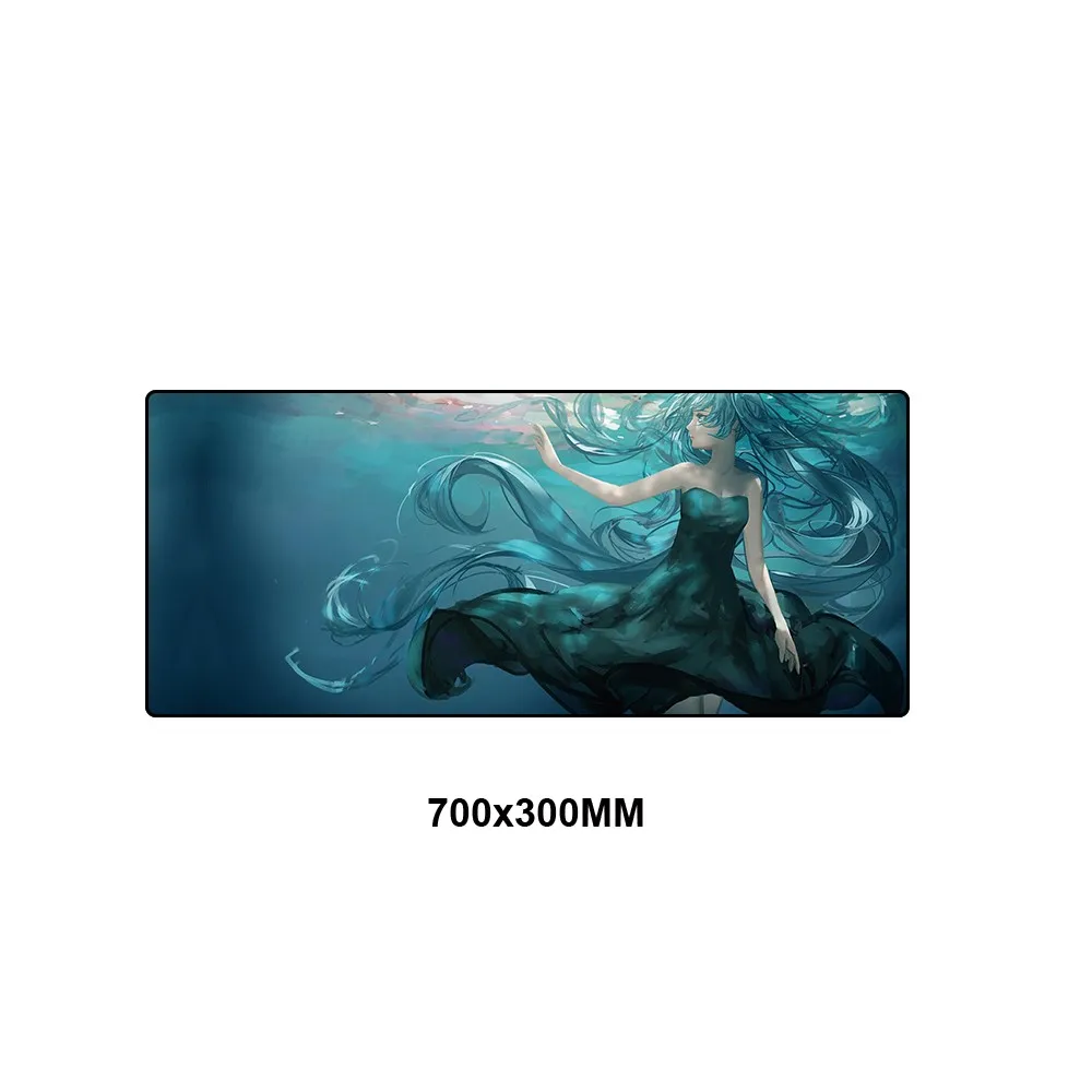 70x30cm XL Lockedge Large Gaming Mouse Pad Computer Gamer Anime Rubber Pad Keyboard Mouse Mats Desk Mousepad for PC Hatsune Miku - Цвет: CYWL-015