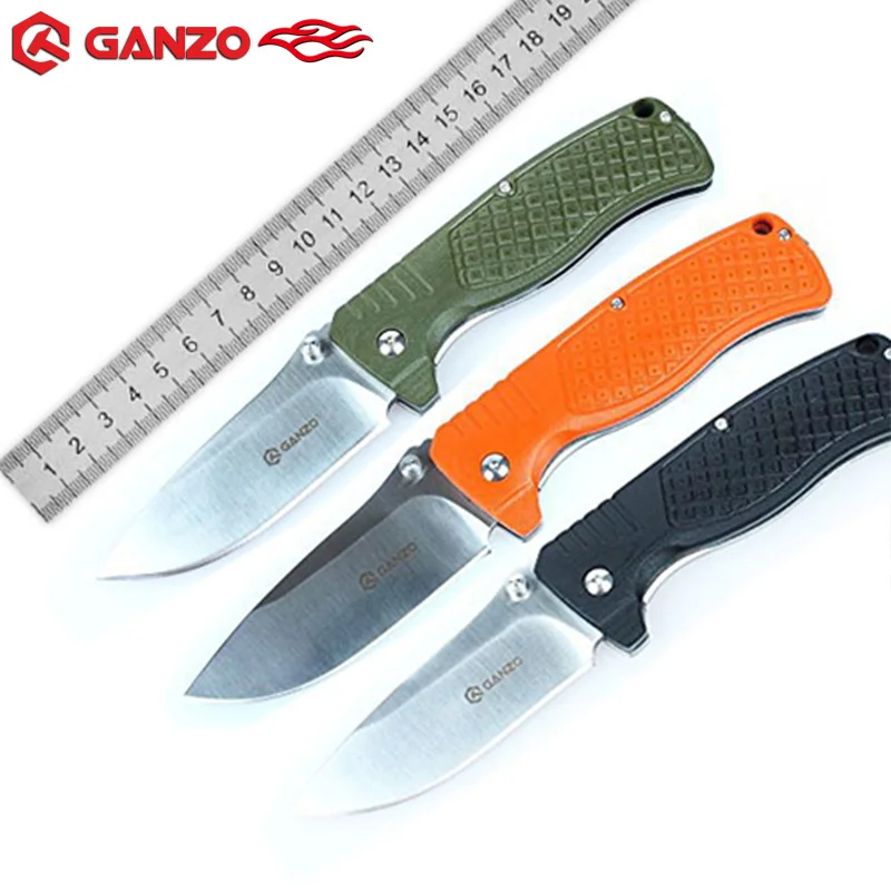 

Ganzo G722 440C Folding Knife 440C Blade G10 Handle 58HRC Hunting Survival Tactical Utility Carambit Pocket EDC Cutting Knives