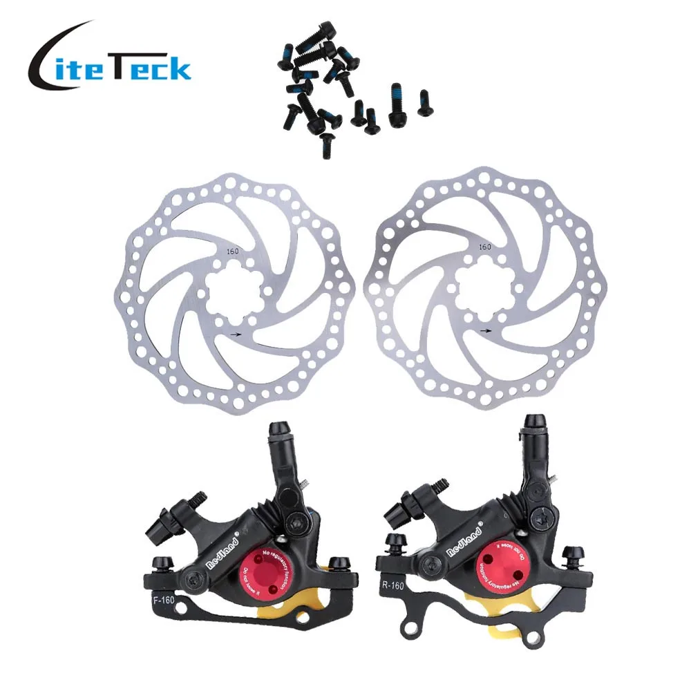 Cable Actuated Hydraulic Integrated Bicycle Front / Rear Disc Brake Set