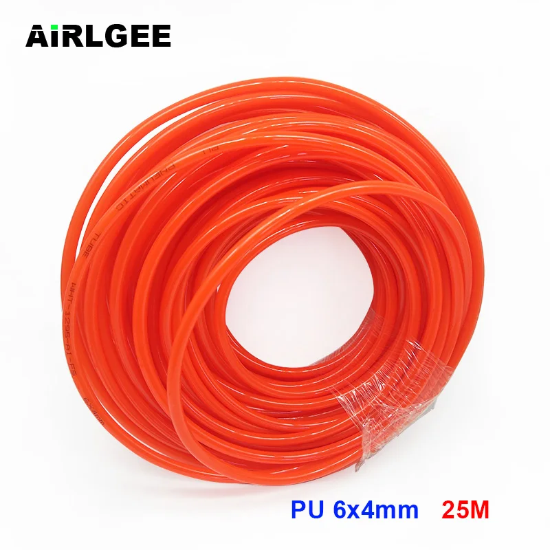 uxcell Polyurethane PU Air Compressor Hose Tube 3 Meter 6mm x 4mm Red 