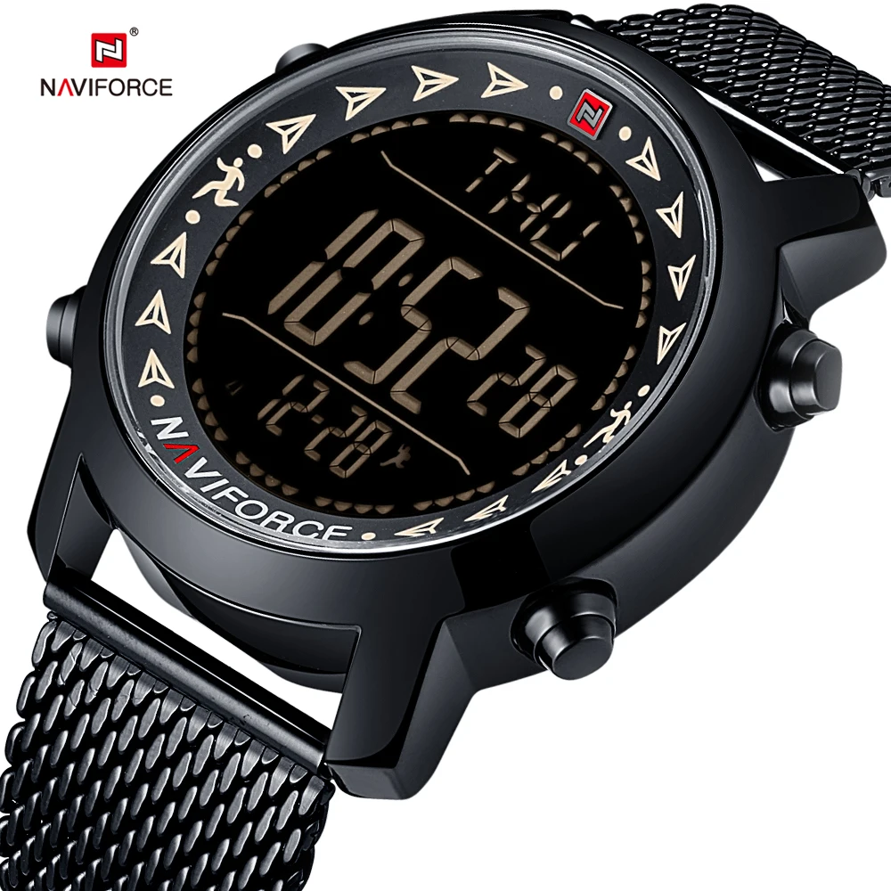 NAVIFORCE Sport Watches Men Digital Watch Army Military Clock Men Week