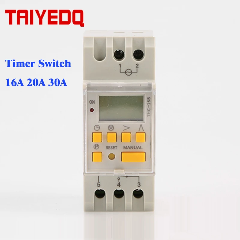 

Digital Astronomical Timer Switch LCD Display 16A 20A 30A Timing Control Latitude and Longitude Cycle Switch AC110V 220V