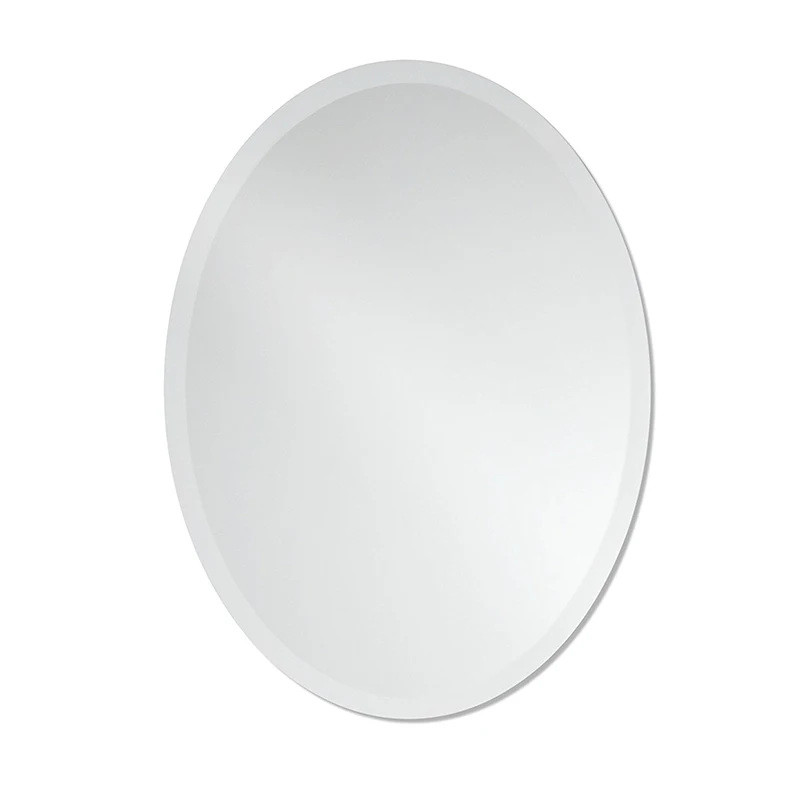 

Free Shipping Small Frameless Beveled Oval Wall Mirror | Bathroom, Vanity, Bedroom Mirror