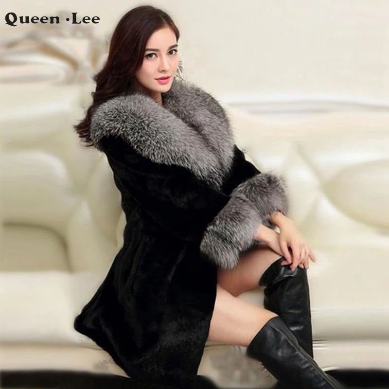 Faux Fur Coat 2017 Brand Autumn Women Winter Long Sleeve Faux Mink Fur