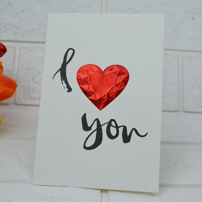  Gold blocking Red hearts Love series Paper card Cartoon invitation card - 32983612300