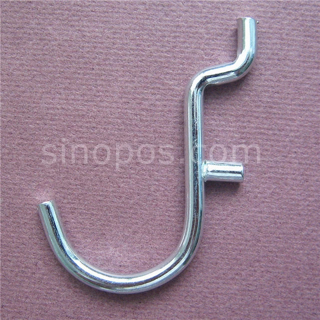 Steel Secure Curved J-hook For Pegboard, super heavy duty metal J shaped  peg hooks board lock tool display holder grid hanger - AliExpress