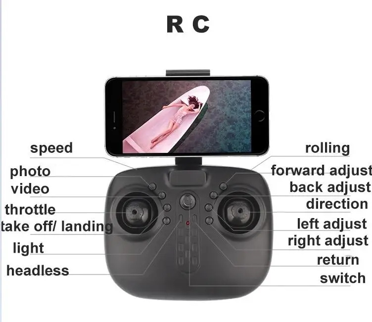 PIP GAMES RC Drone with Camera HD 1800mAh Big Battery 23 Minutes Action Time 1080P 8CH RC Remote Control Helicopter Drone PGM052