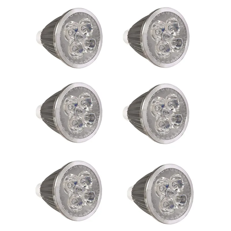 

6pcs/lot GU10 LED Light Bulb Spotlight 5W Spotlight MR16 12V Daylight Recessed Lighting Fixture GU10 E27 E14 Warm Cool White