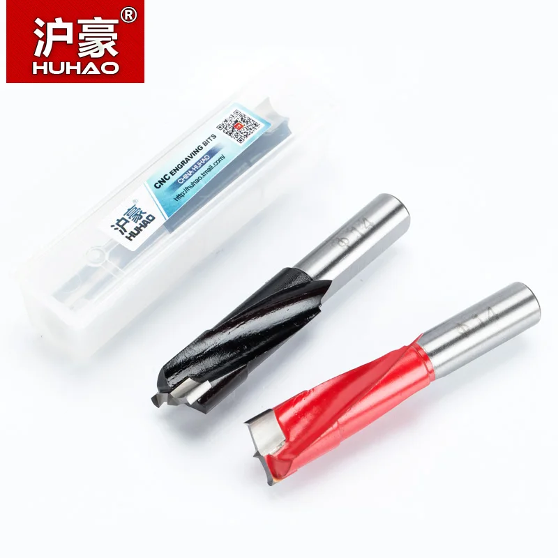 HUHAO 1pc 10mm-18mm wood drill bit 70mm length router bit row drilling for boring machine Gang drills for wood Carbide endmill