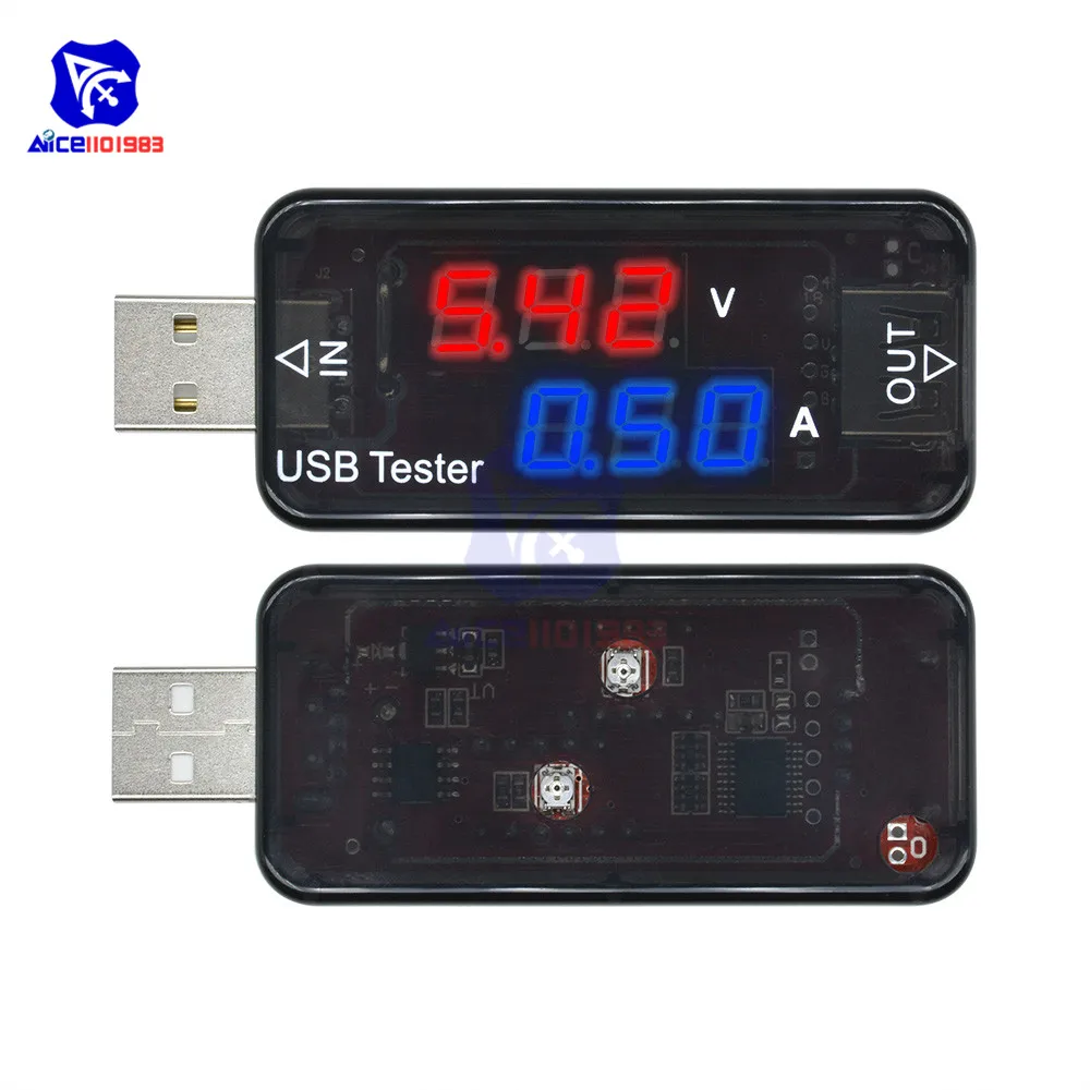 

High Precision Voltage Current Detector USB Tester 3 Bit Digital LED Tube Voltmeter Ammeter for Laptop Tablet Mobile Power Bank