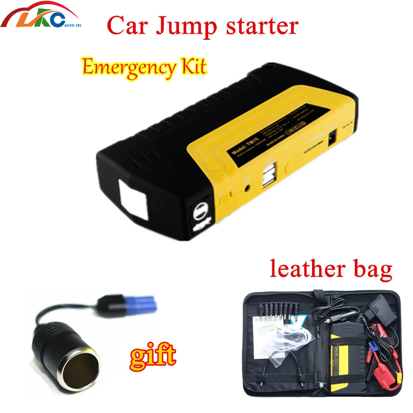 

High-capacity 12V Car Jump starter petrol auto emergency car Starter Portable Power Bank Peak 600A battery Starter