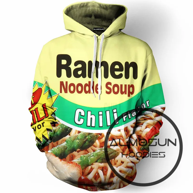 

Beef Chili Ramen Noodle Japanese 3D All Over Printed Hoodies Pockets Hipster Fashion Casual Streetwear Men Unisex Clothing